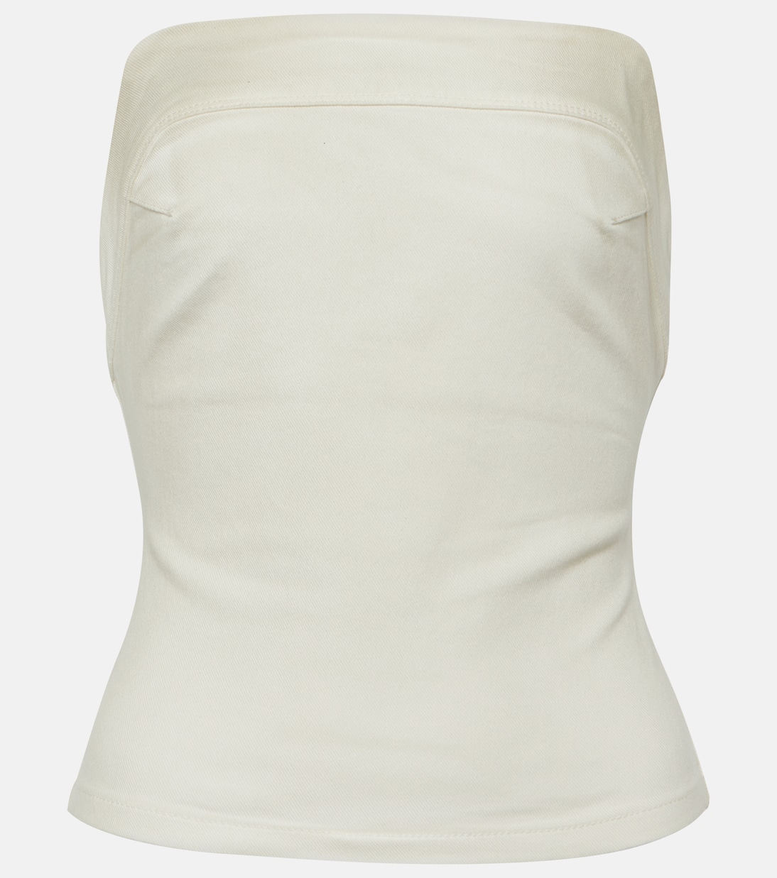 Crop top en denim sin tirantes | Entire Studios