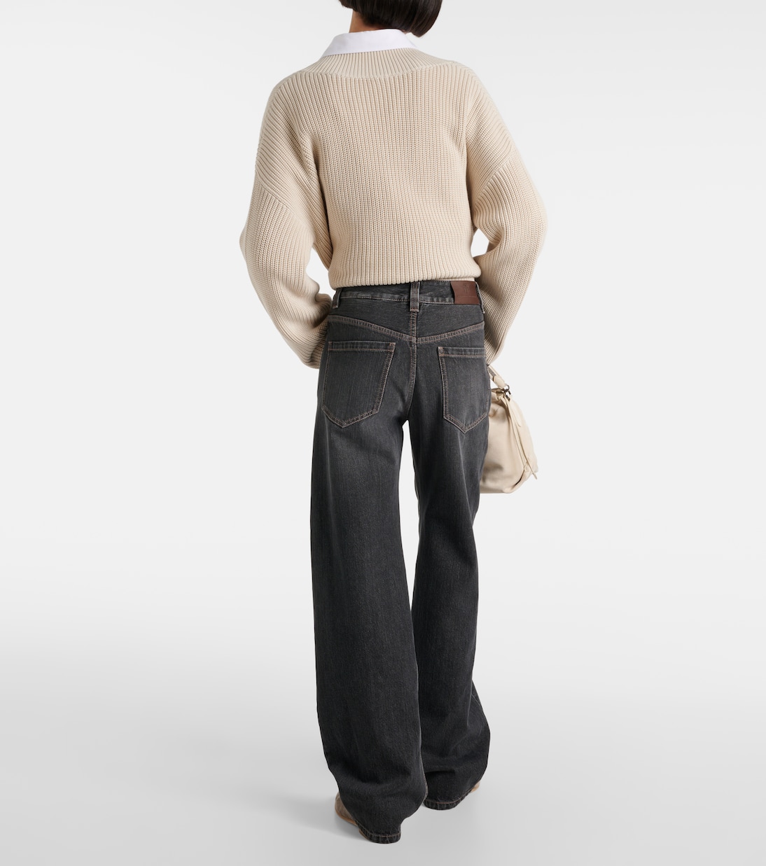 Jean ample à taille mi-haute | Brunello Cucinelli