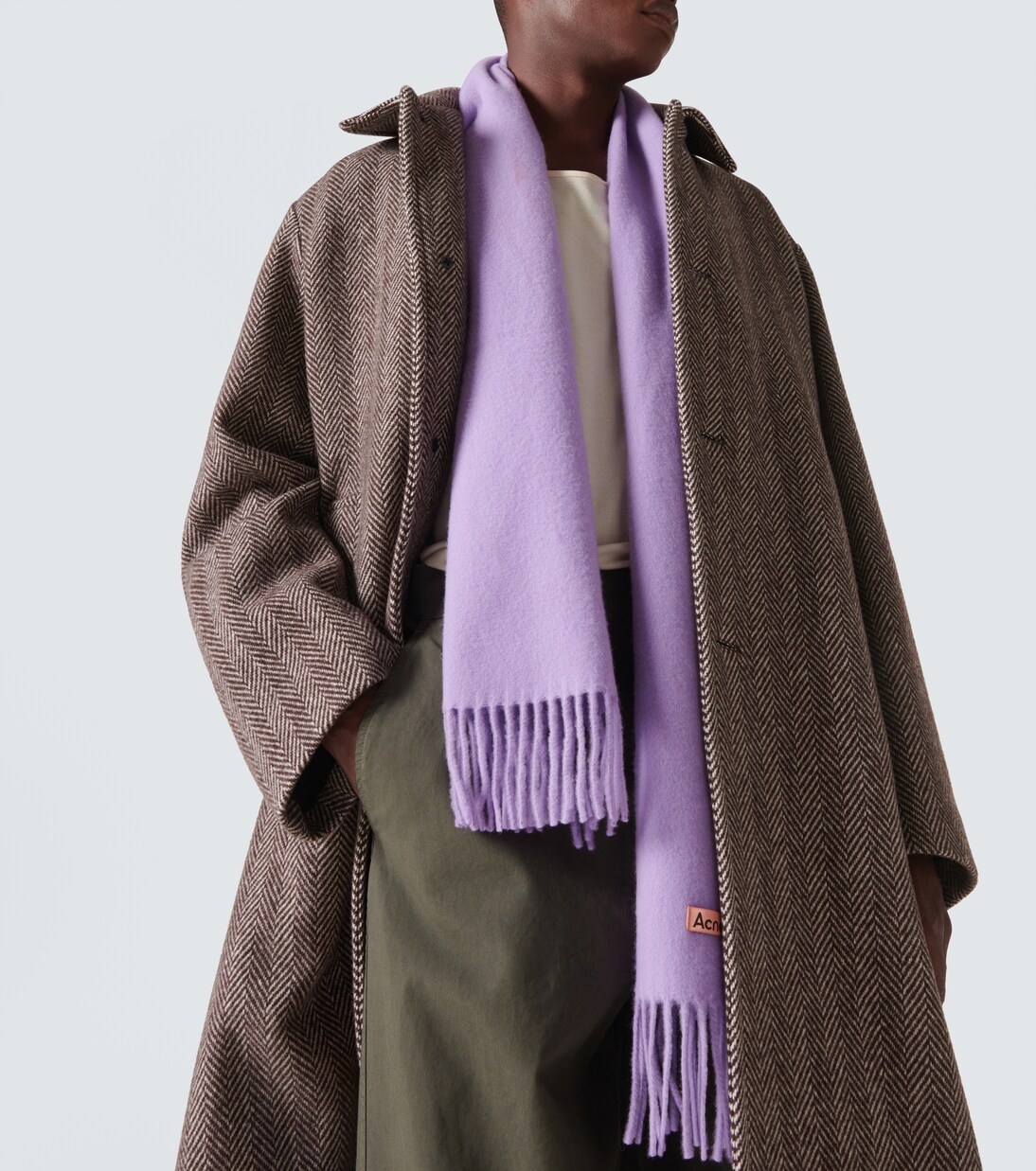 Sciarpa in lana con frange | Acne Studios