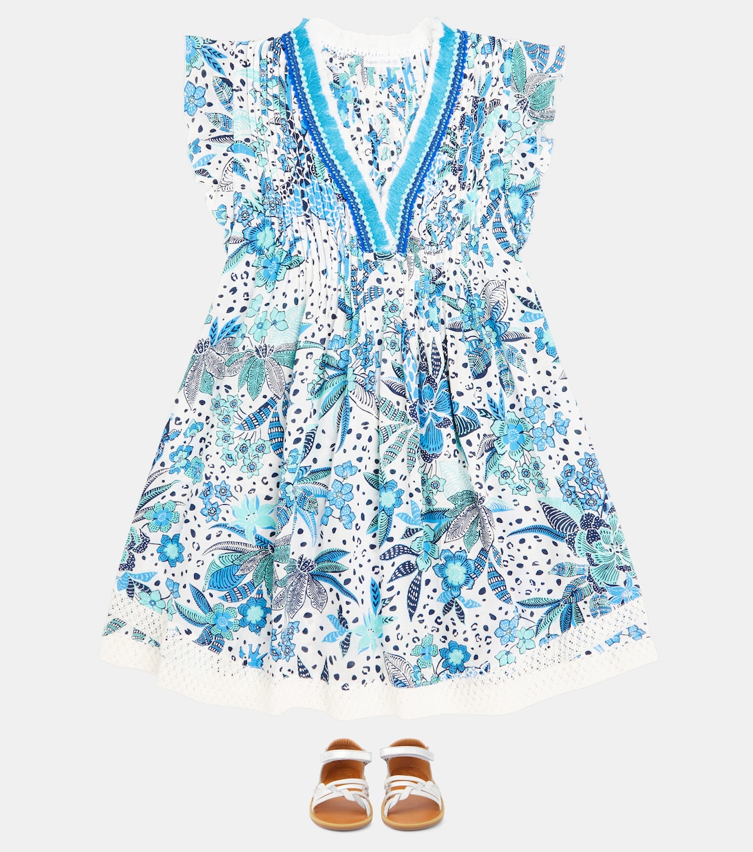 Bedrucktes Kleid Sasha | Poupette St Barth Kids