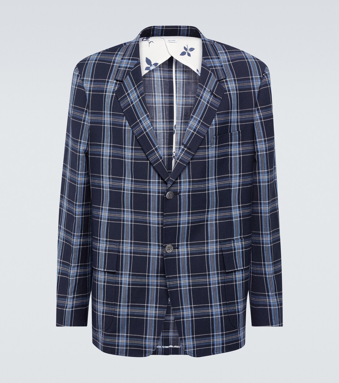Checked wool and linen blazer | Thom Browne