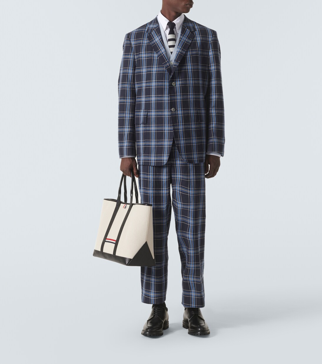 Checked wool and linen blazer | Thom Browne