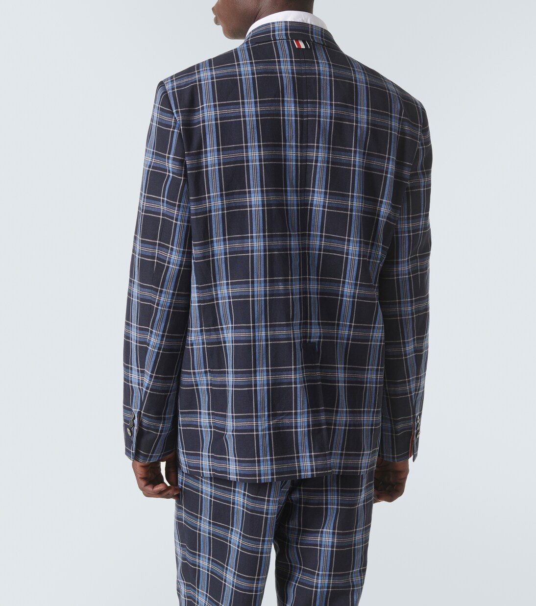 Checked wool and linen blazer | Thom Browne