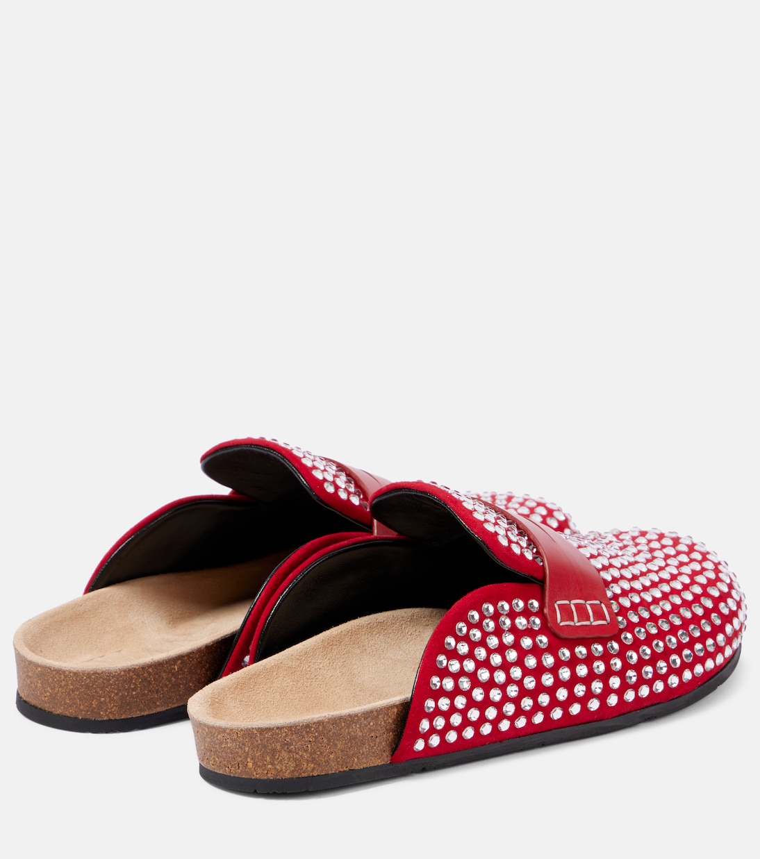 Slippers in pelle con cristalli | JW Anderson