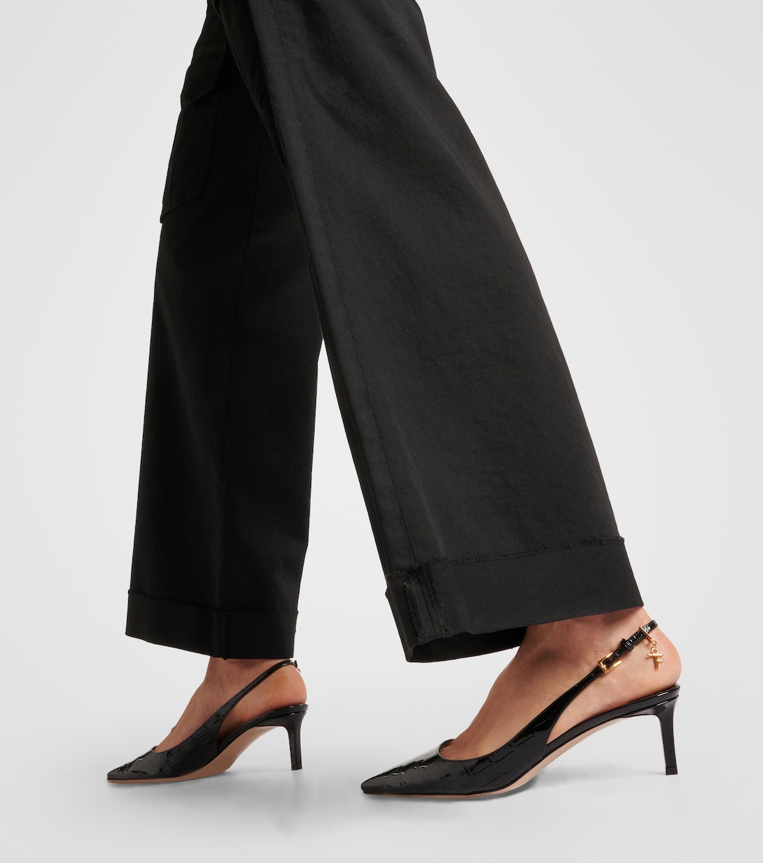 Angelina croc-effect leather slingback pumps | Tom Ford