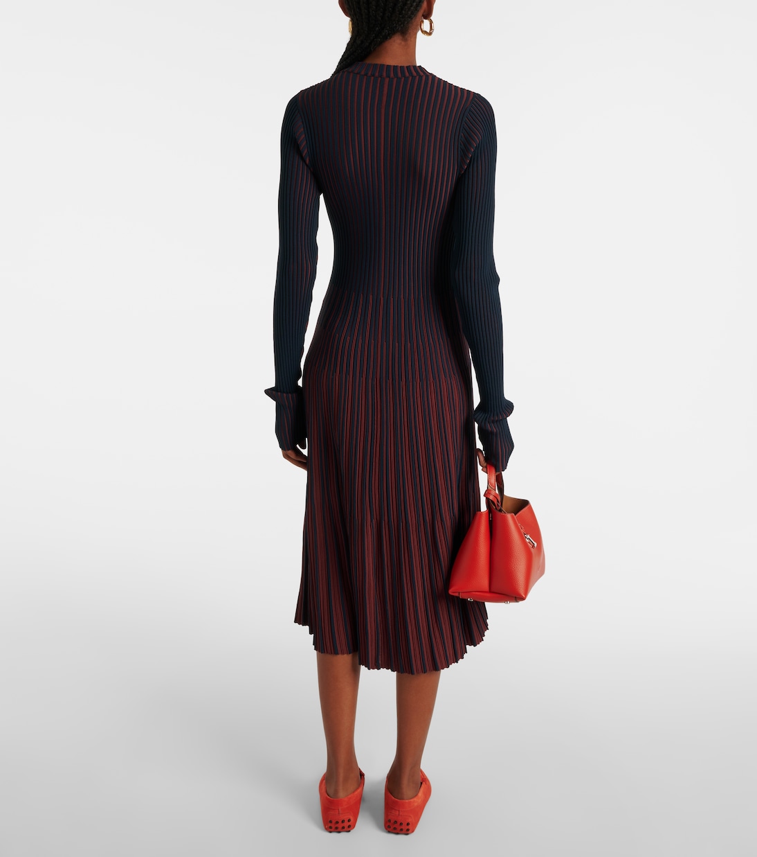 Abito midi in maglia a coste | Tod's