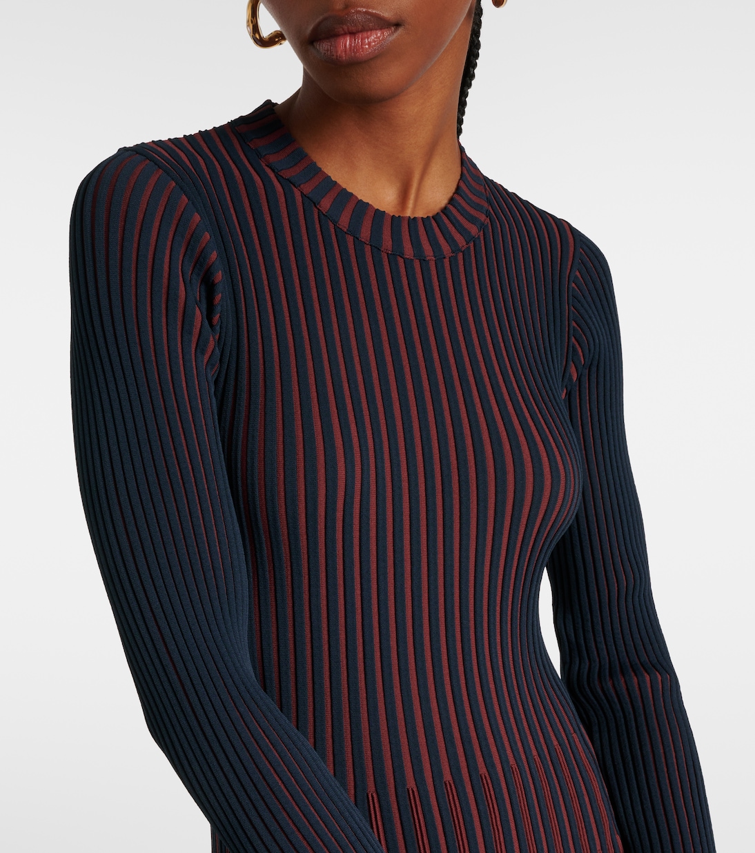Abito midi in maglia a coste | Tod's