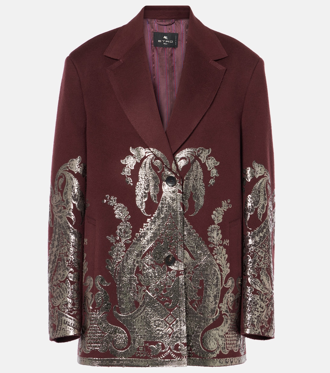 Embellished wool and cashmere  coat | Etro