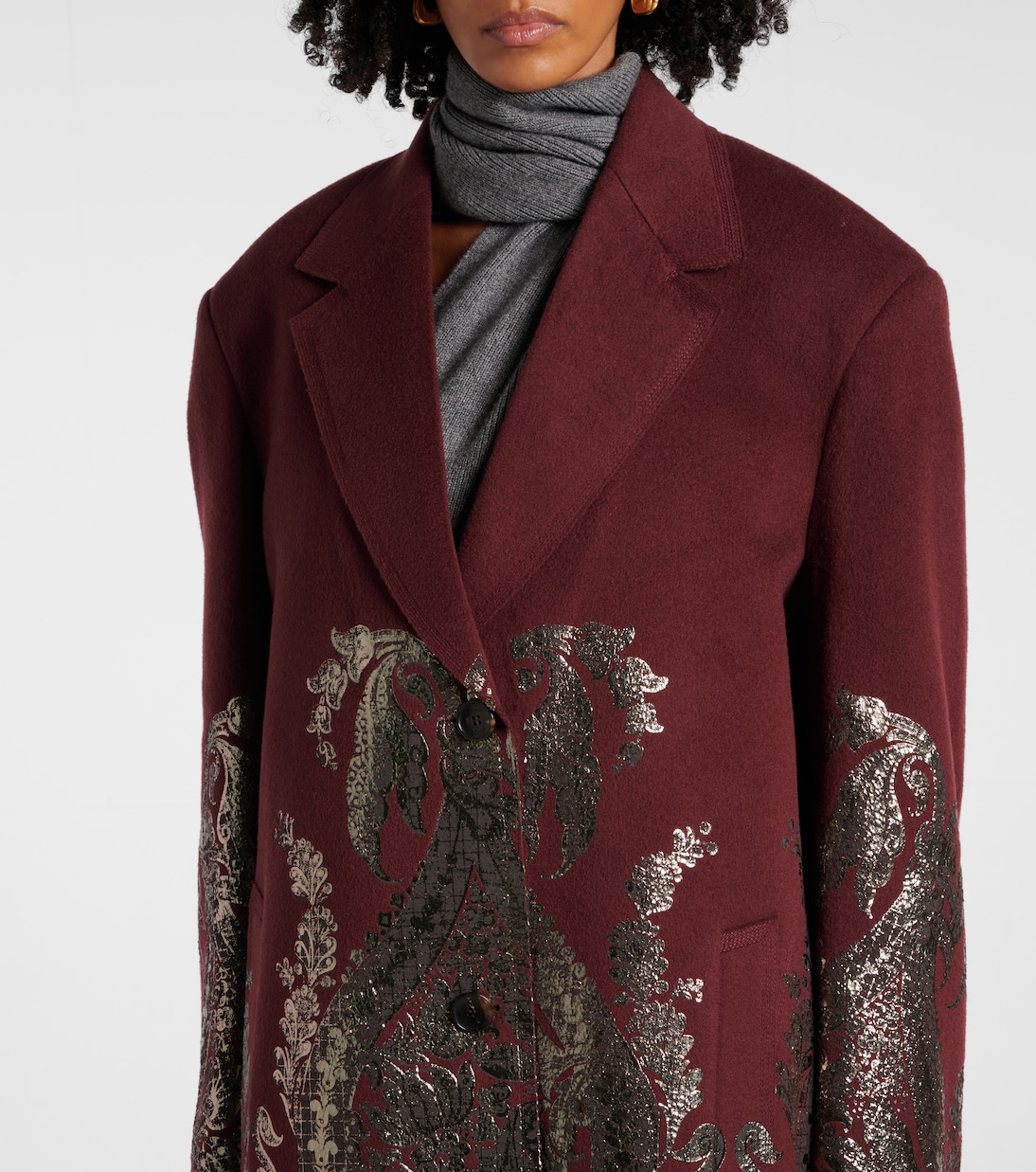 Embellished wool and cashmere  coat | Etro