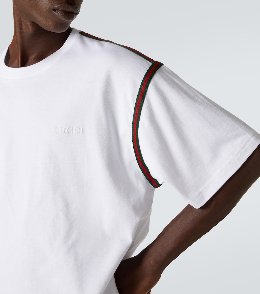 Camiseta en jersey de algodón bordada | Gucci