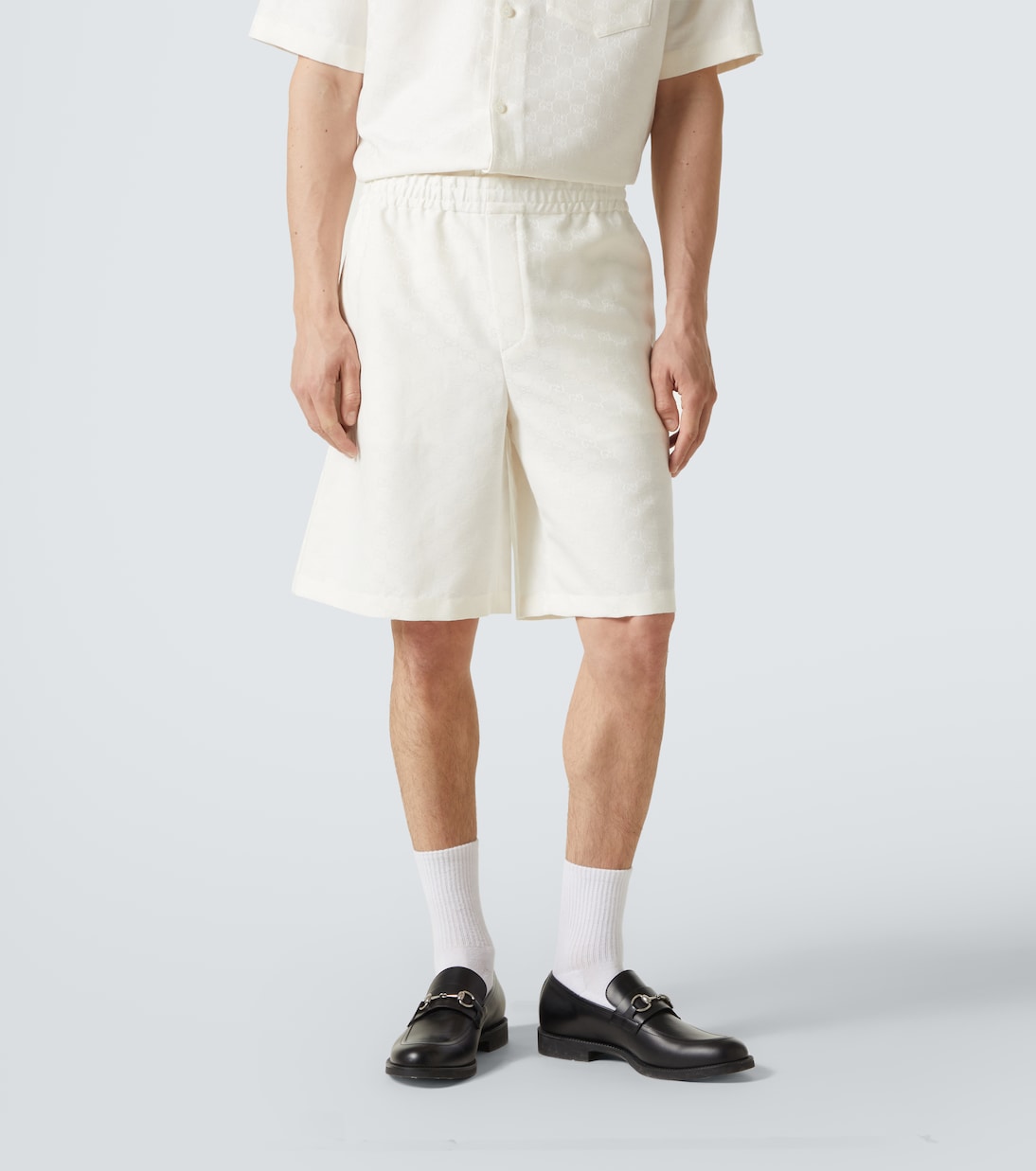 Shorts in misto lino GG | Gucci