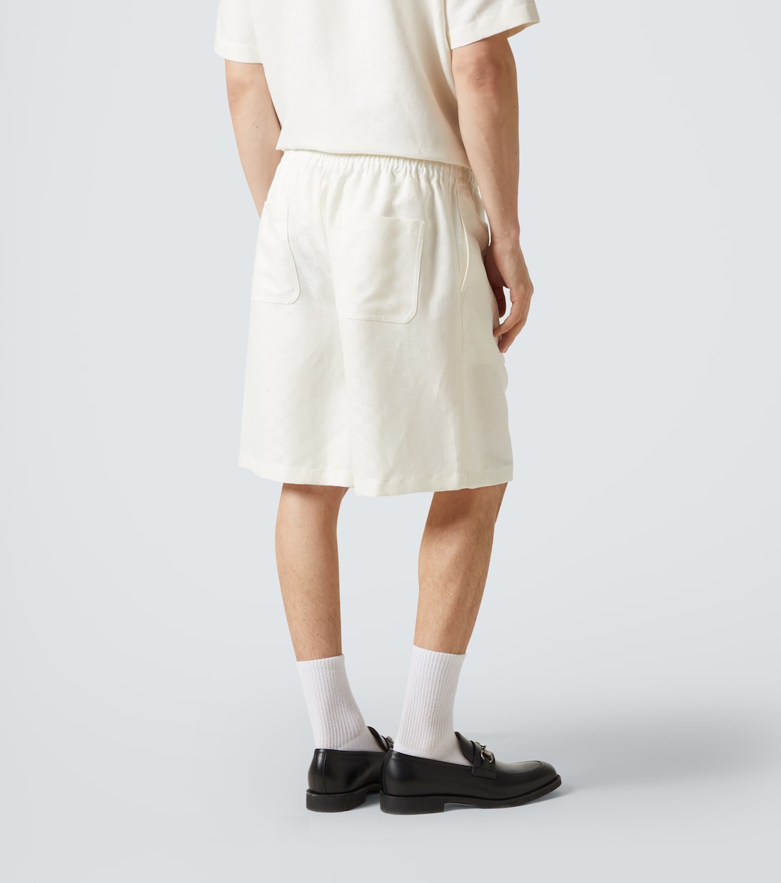 Shorts in misto lino GG | Gucci