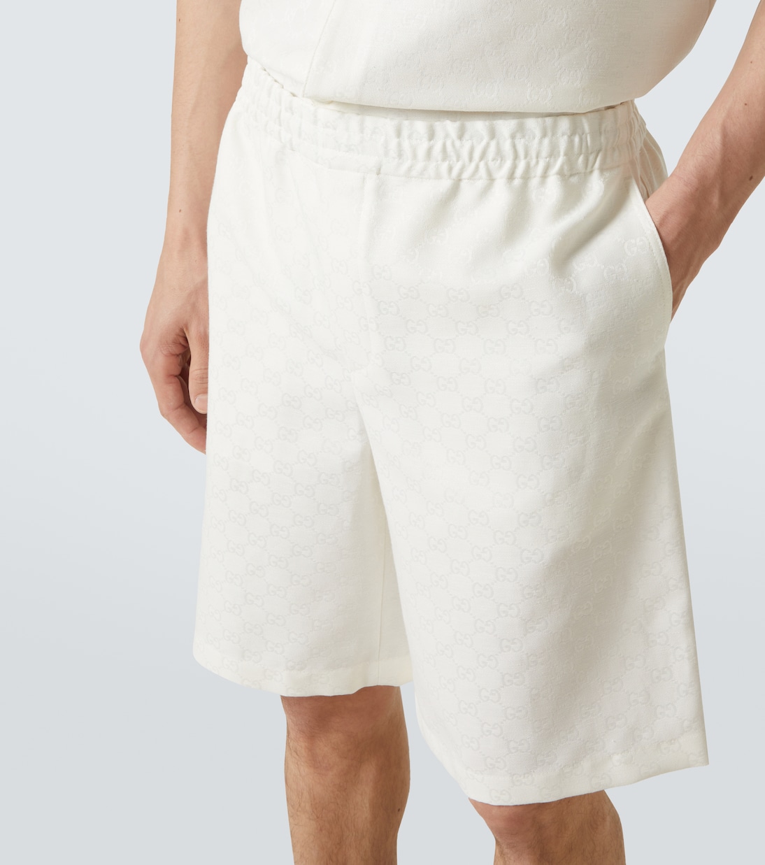 Shorts in misto lino GG | Gucci