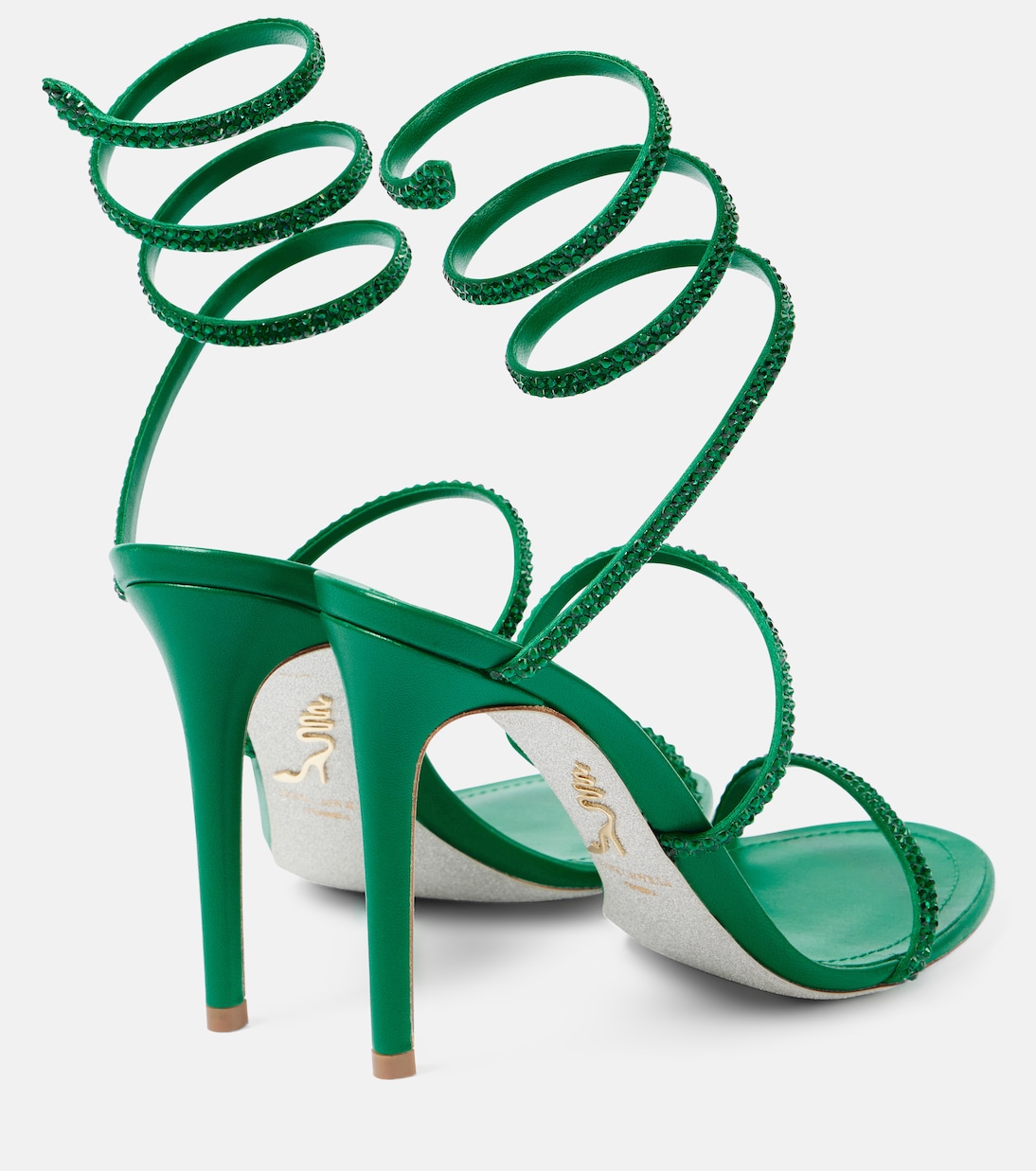 Sandales Cleo 105 en satin à ornements | Rene Caovilla