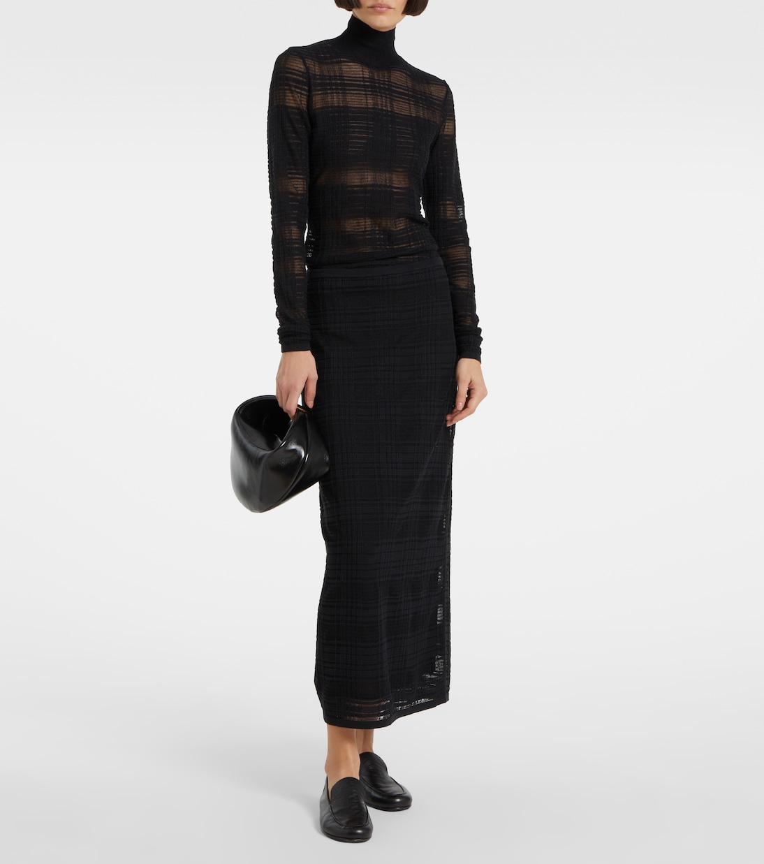 Jupe midi White Label en coton mélangé | Proenza Schouler