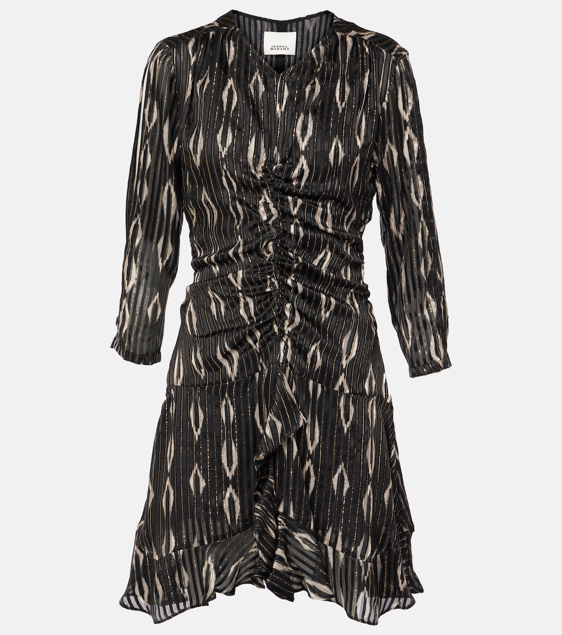 Octavia snake-effect silk-blend minidress | Isabel Marant