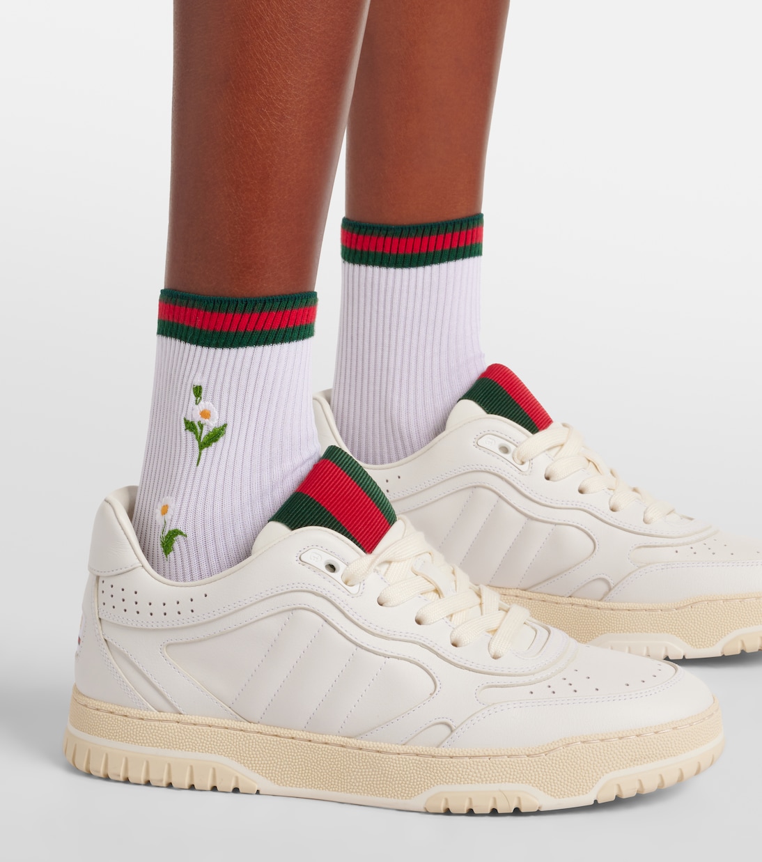 Calze in misto cotone con ricamo | Gucci