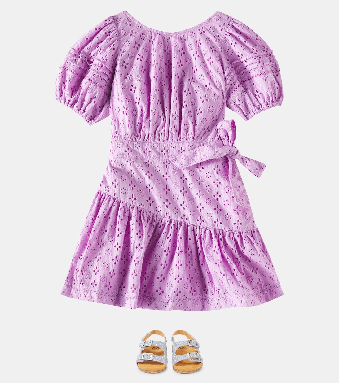 Abito Chantal in cotone sangallo | Poupette St Barth Kids