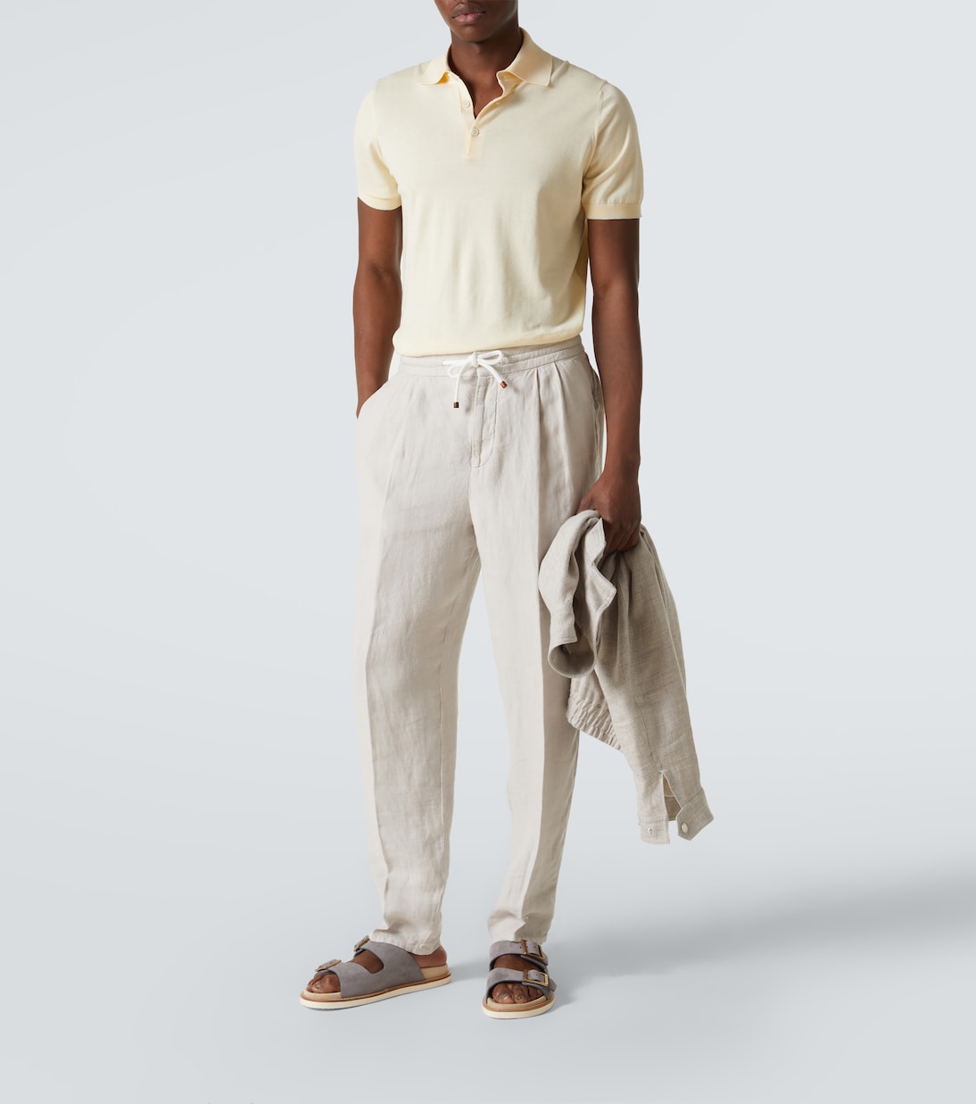 Sandalen aus Veloursleder | Brunello Cucinelli