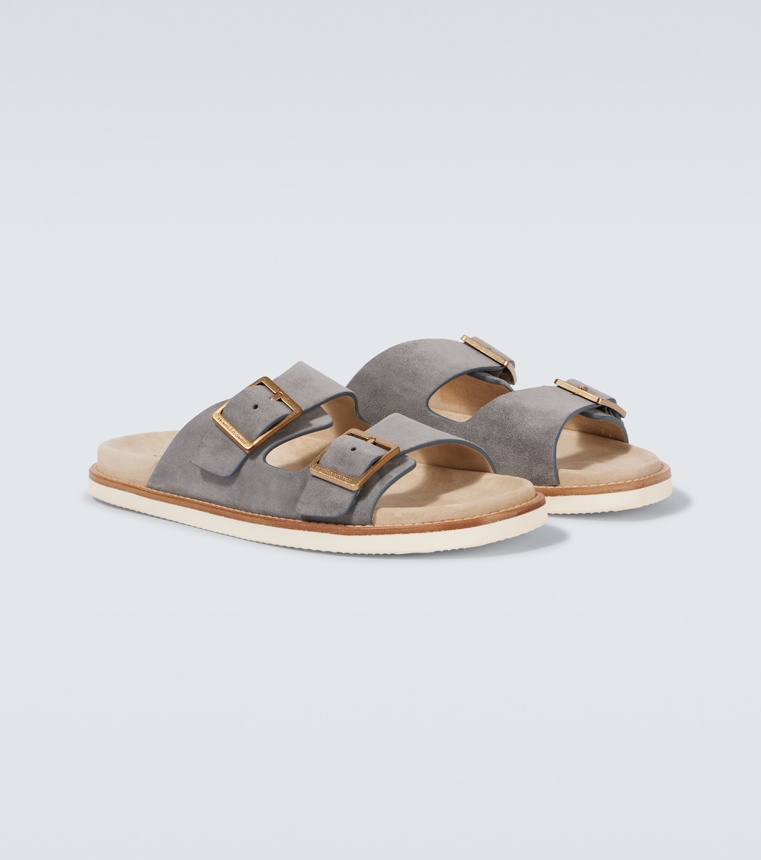 Sandalen aus Veloursleder | Brunello Cucinelli