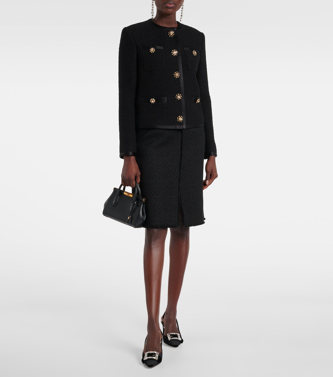Veste en tweed de laine mélangée | Dolce&Gabbana