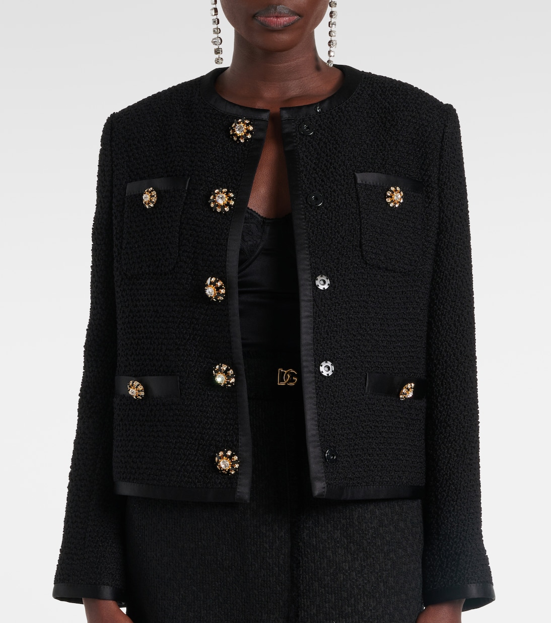 Veste en tweed de laine mélangée | Dolce&Gabbana