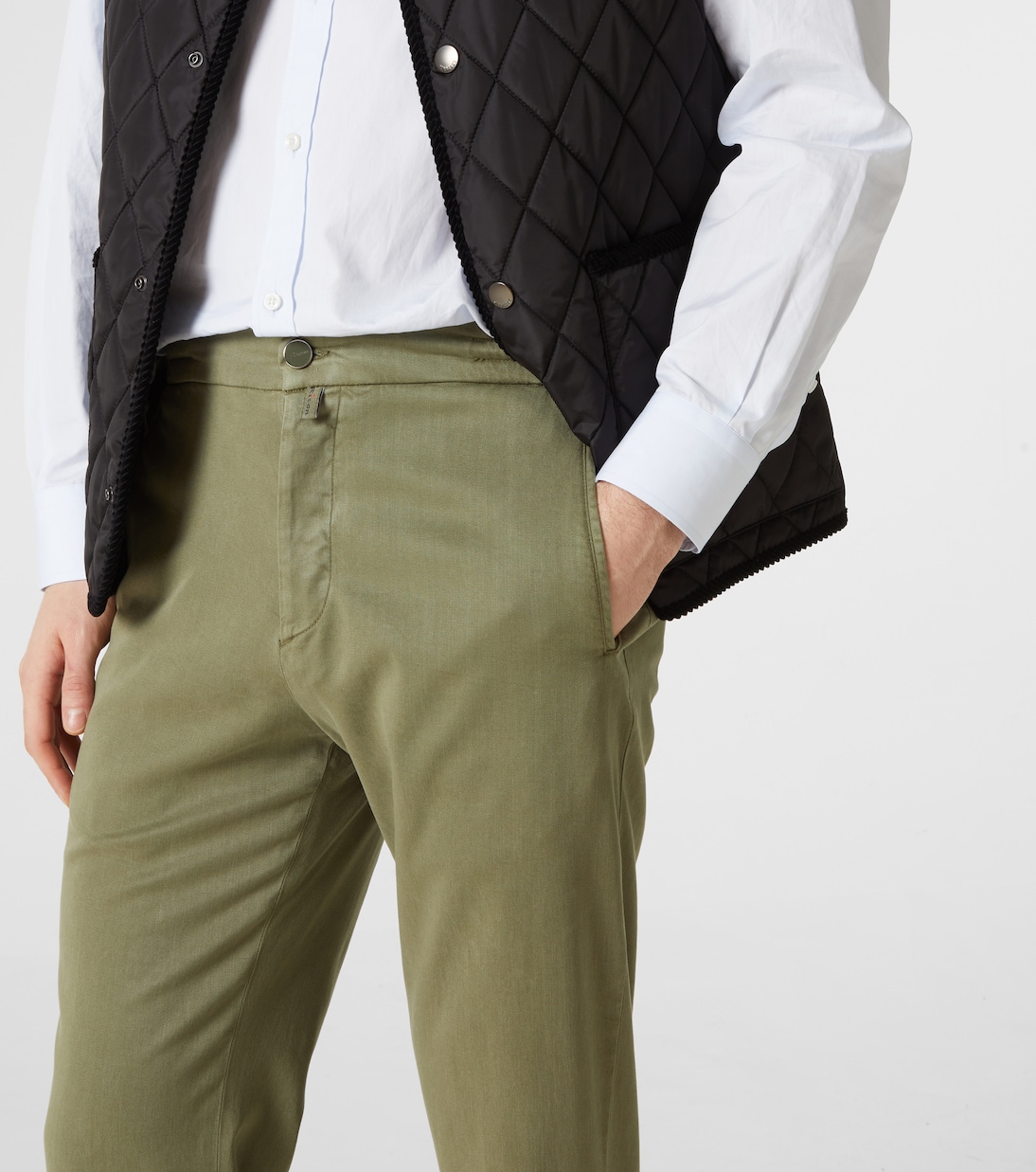 Pantalon chino à taille mi-haute | Kiton