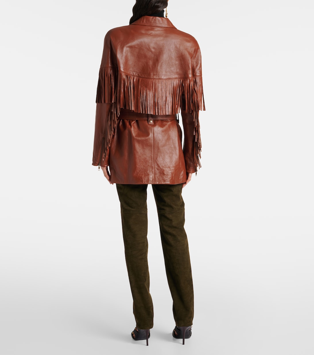 Giacca in pelle con frange | Chloé