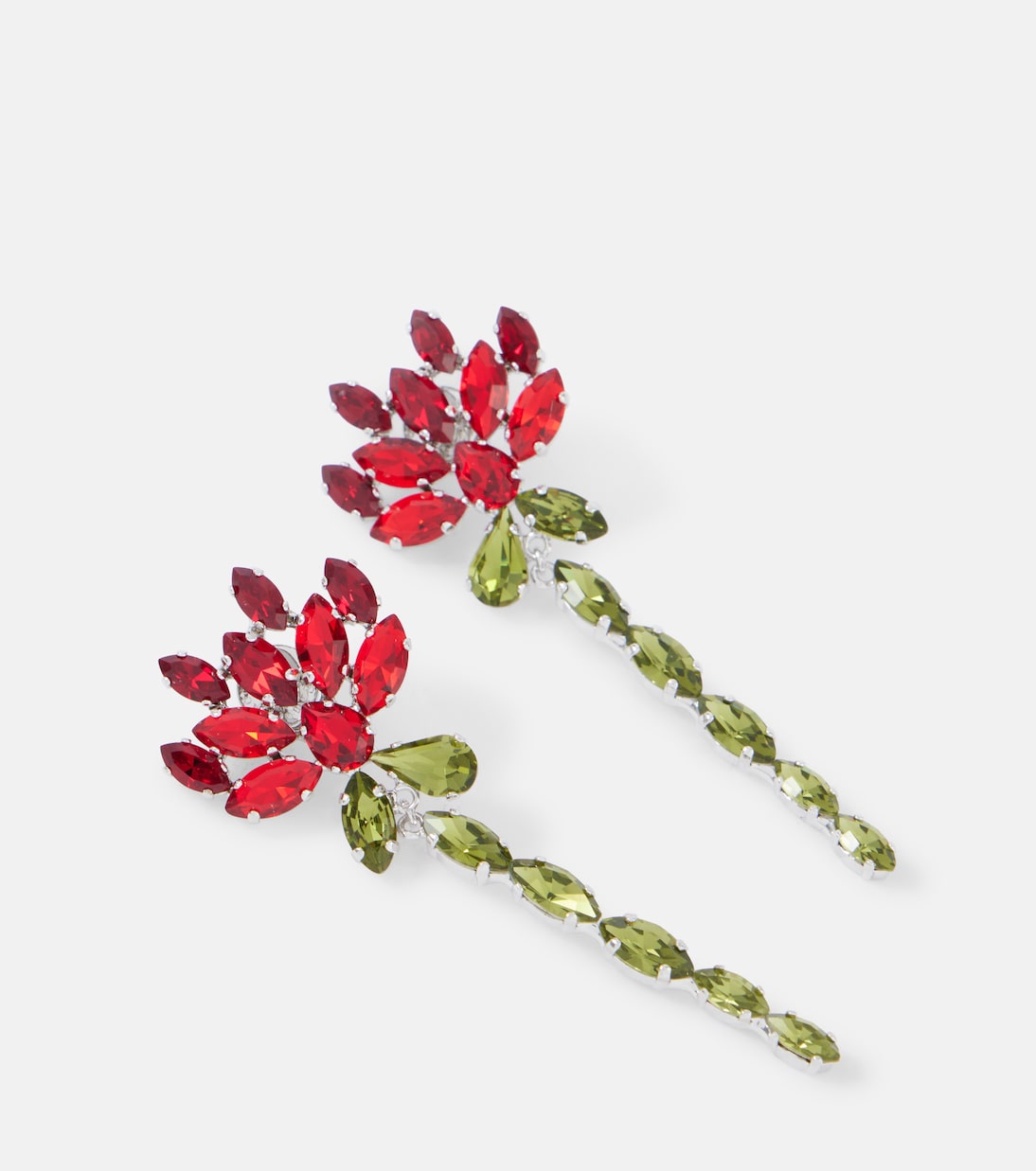 Orecchini pendenti con decorazioni floreali | Simone Rocha