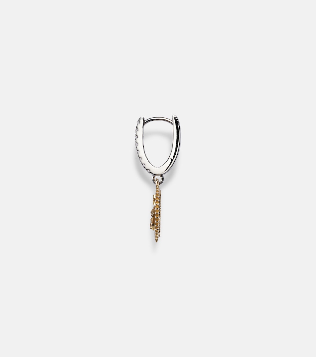 Boucle d'oreille unique Dream Mini en or jaune et blanc 18 ct et diamants | FoundRae