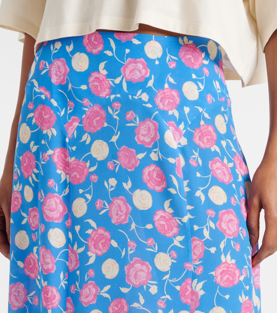 Carpi floral silk midi skirt | Rixo