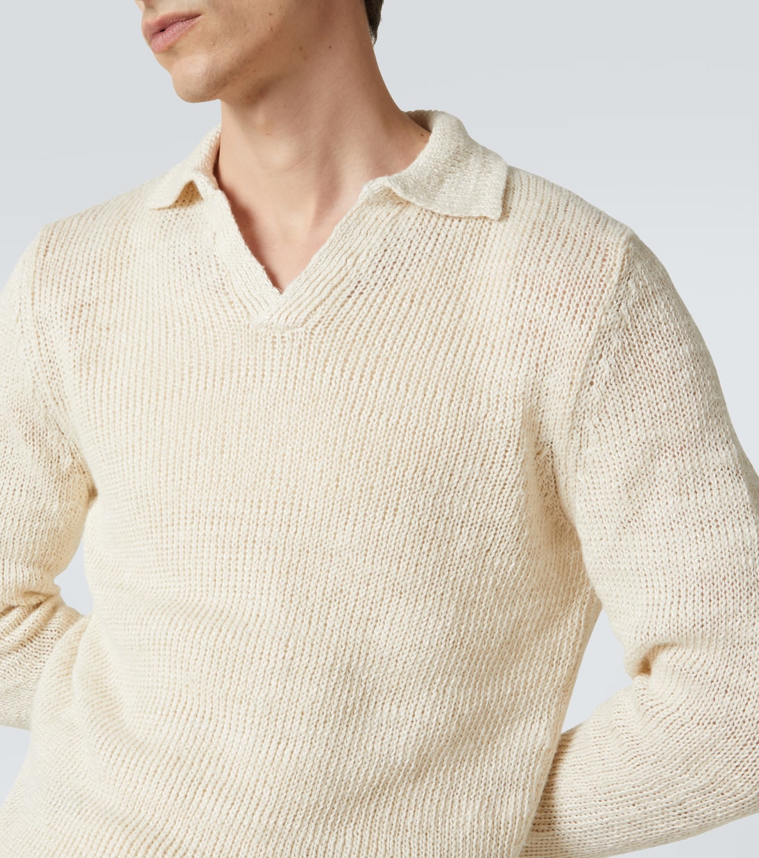 Polopullover aus einem Leinengemisch | Thom Sweeney