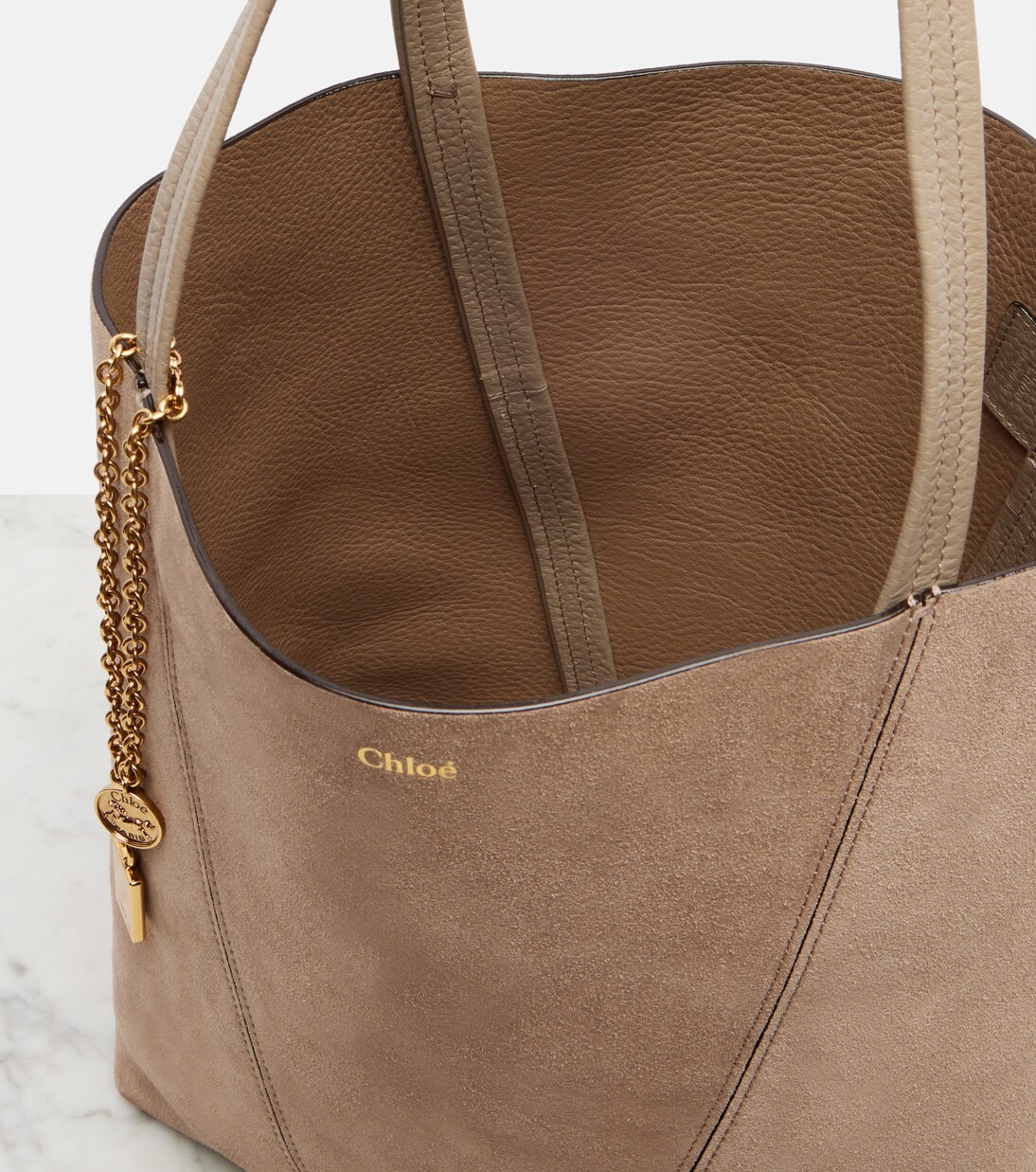 Chloé Spin Medium suede tote bag | Chloé