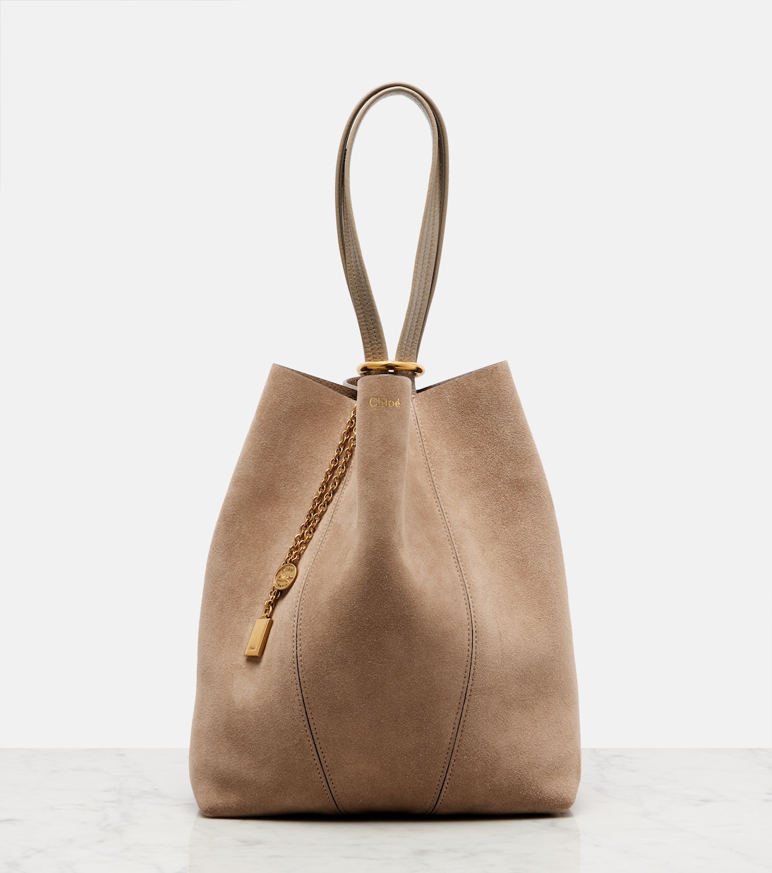 Chloé Spin Medium suede tote bag | Chloé