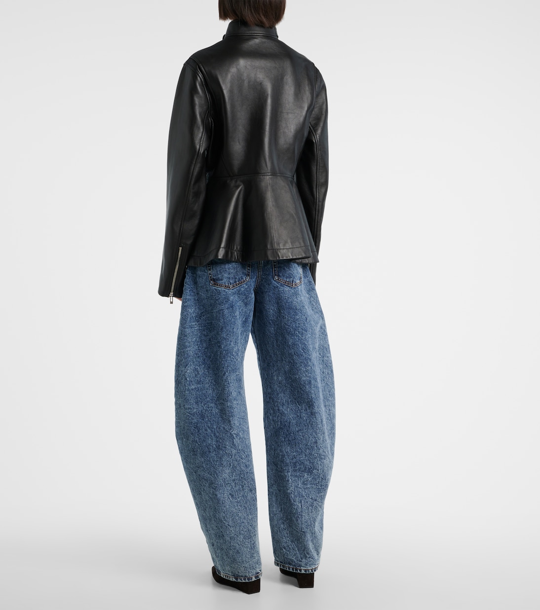 Peplum leather jacket | Alaïa