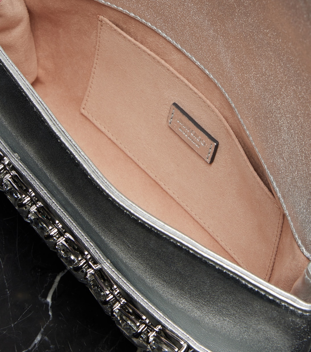 Kya metallic leather clutch | Jimmy Choo