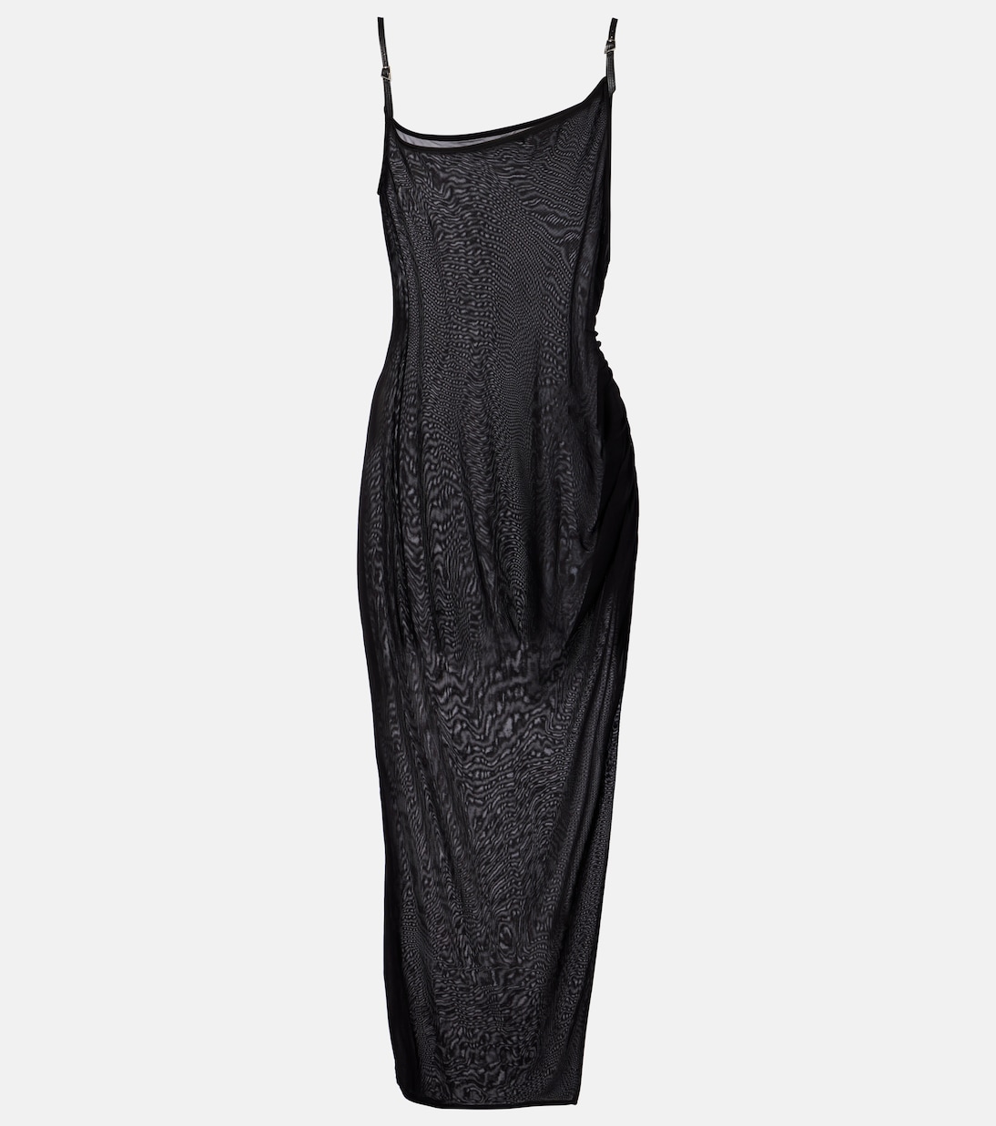 Asymmetrical sheer maxi dress | Mugler