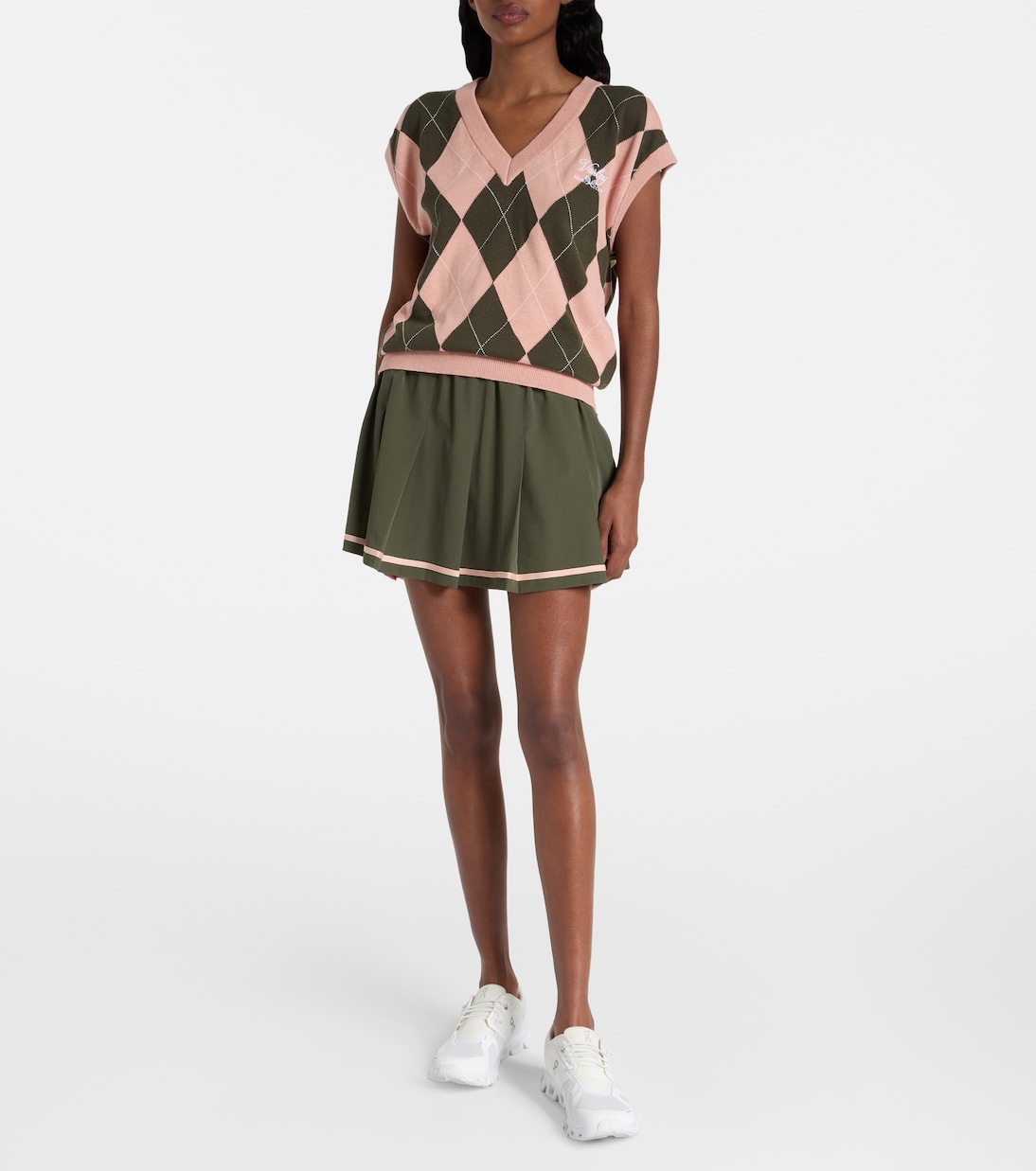 Avika argyle cotton-blend sweater vest | Varley