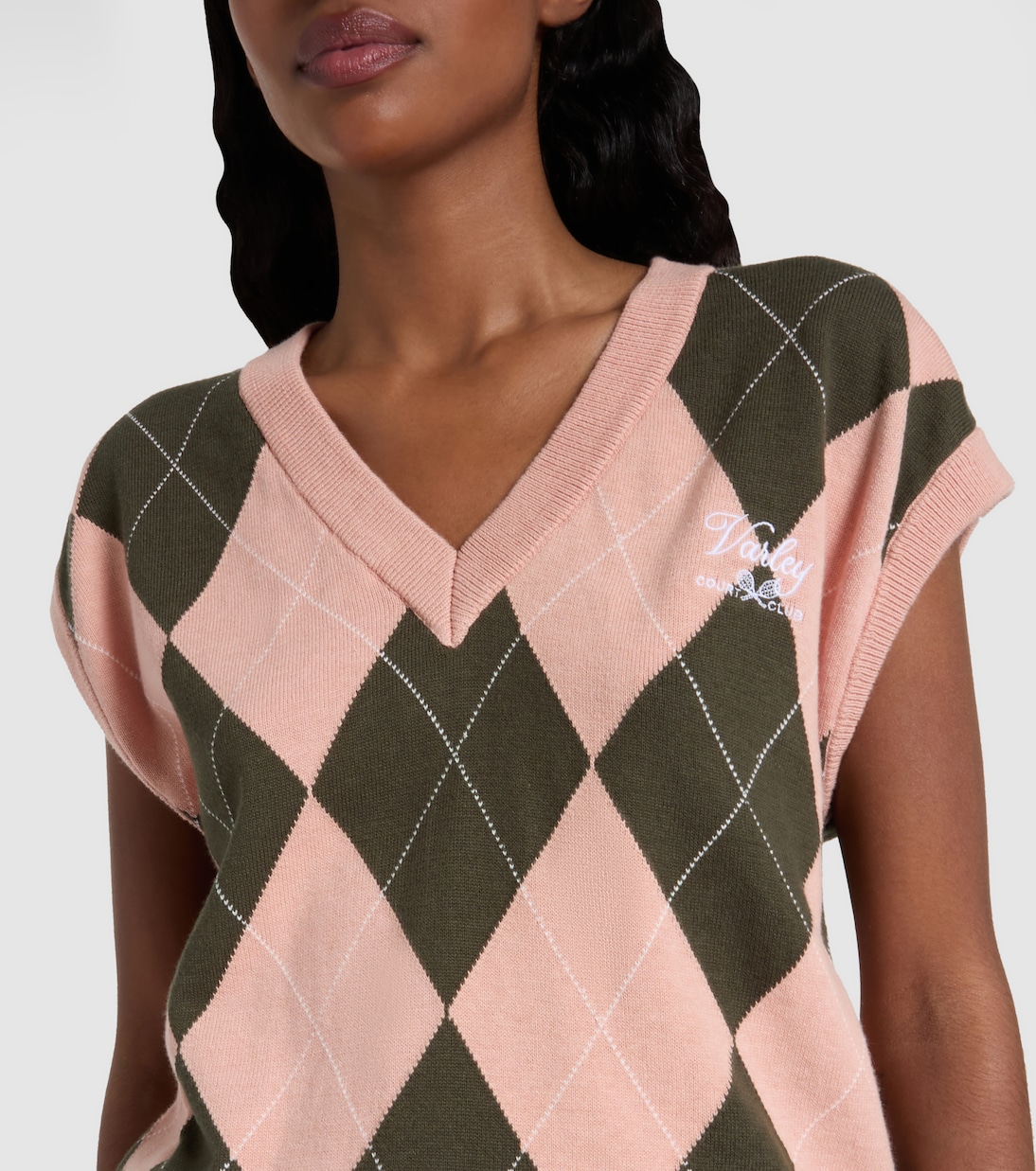 Avika argyle cotton-blend sweater vest | Varley