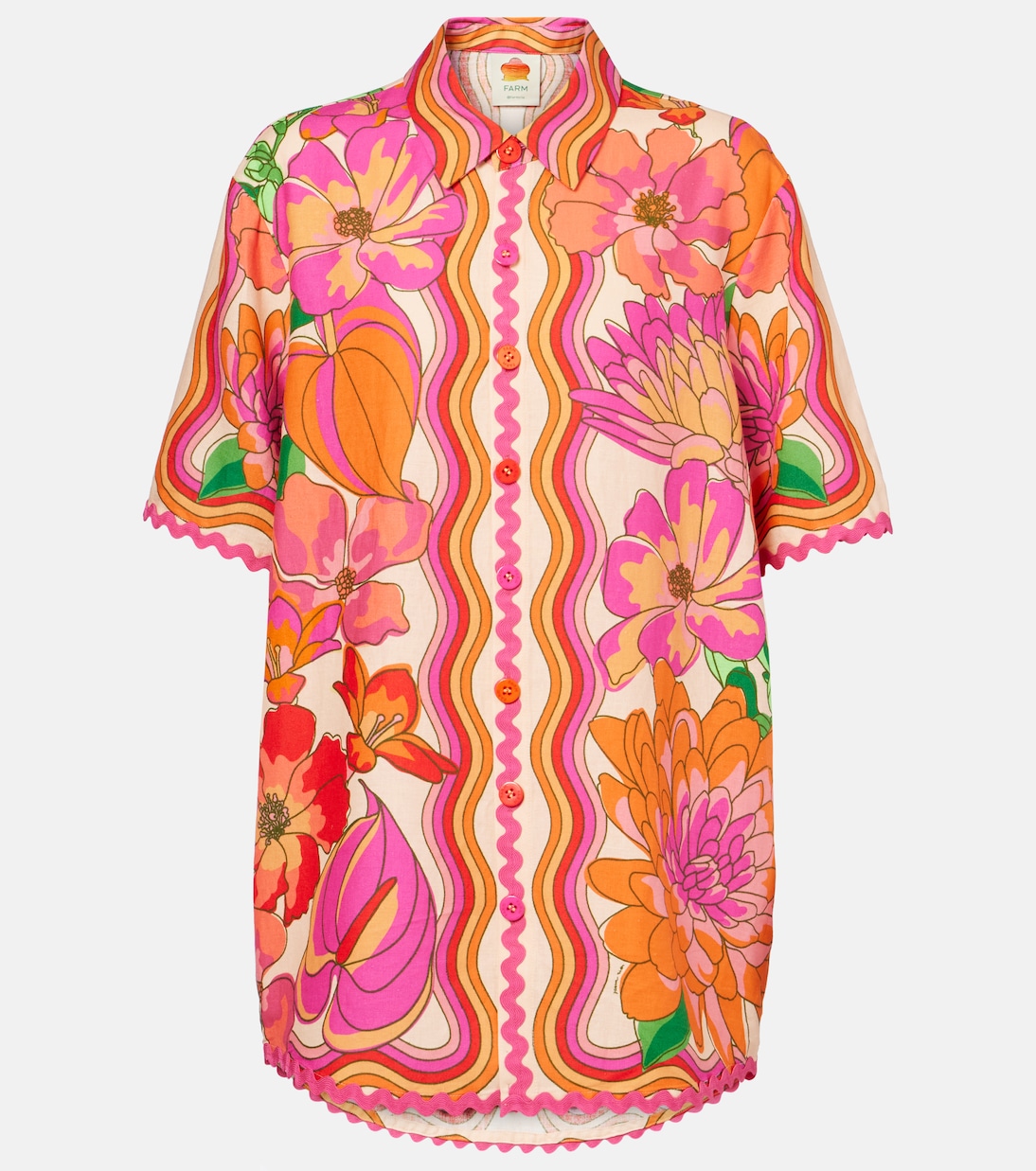 Camicia in misto lino con stampa floreale | Farm Rio
