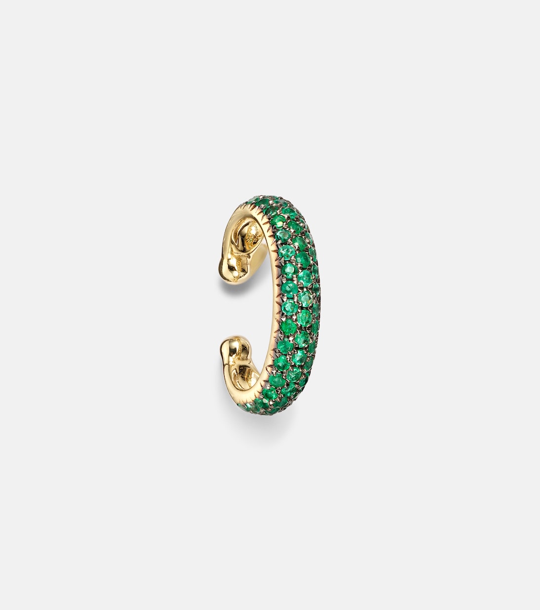 Ear cuff Jumbo de oro de 18 ct con esmeraldas | Shay Jewelry