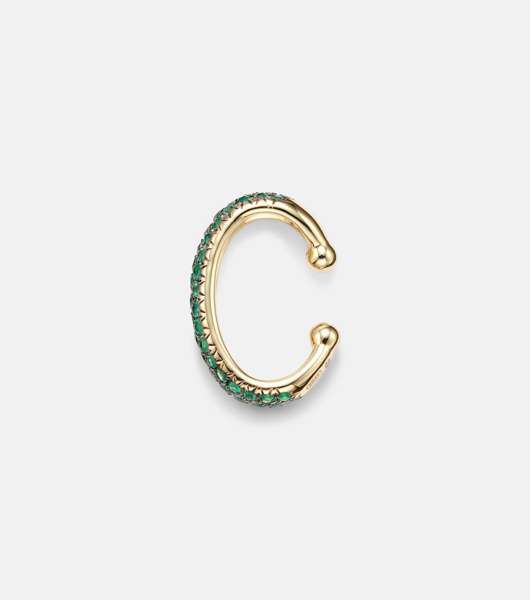 Ear cuff Jumbo de oro de 18 ct con esmeraldas | Shay Jewelry