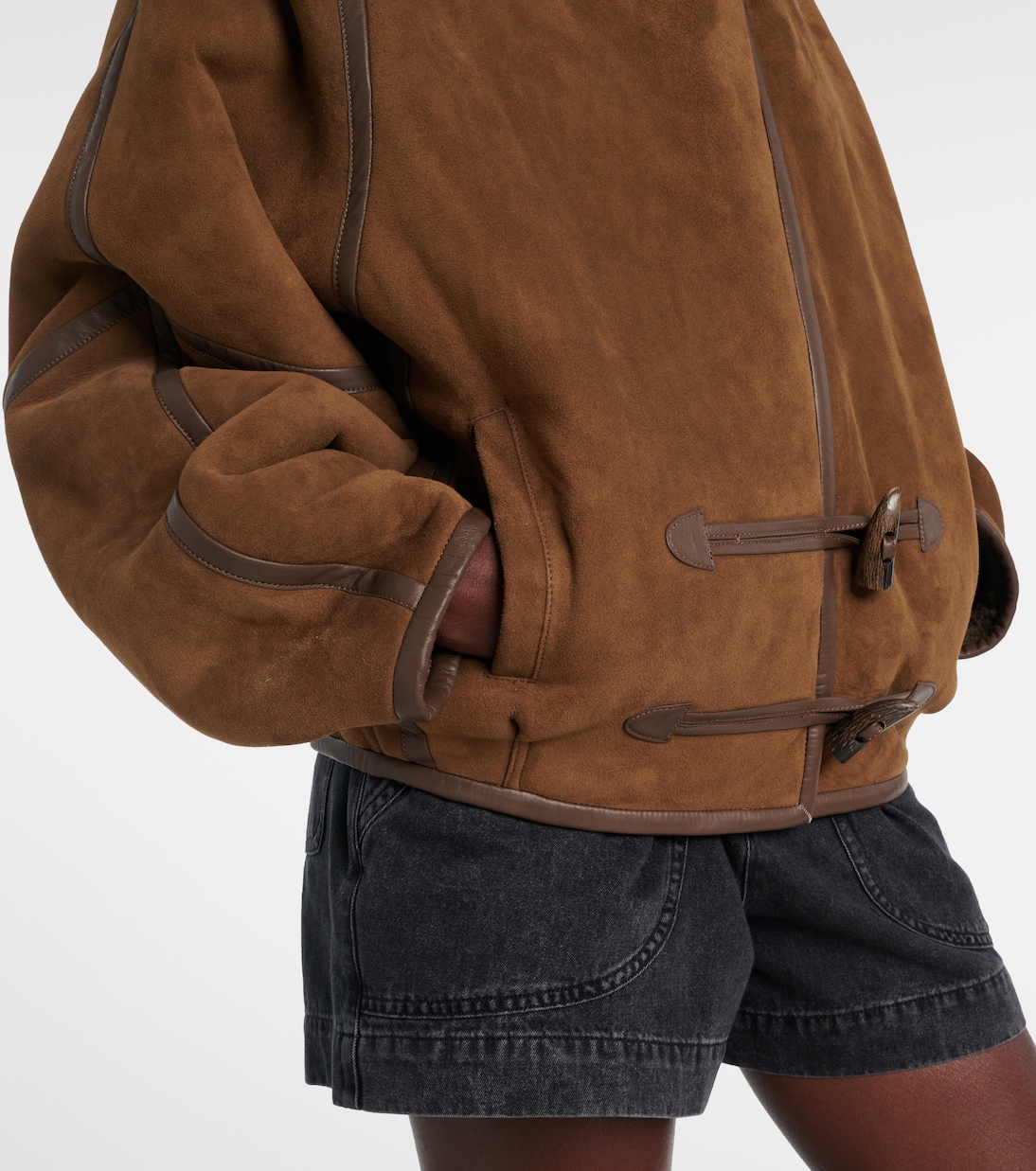Amiel leather-trimmed suede jacket | Isabel Marant