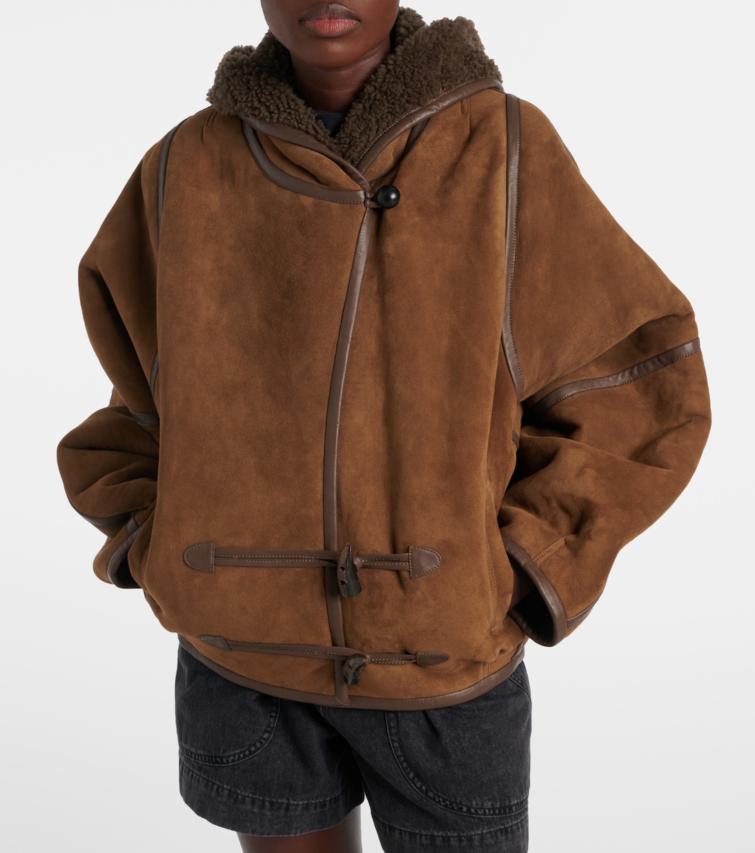 Amiel leather-trimmed suede jacket | Isabel Marant