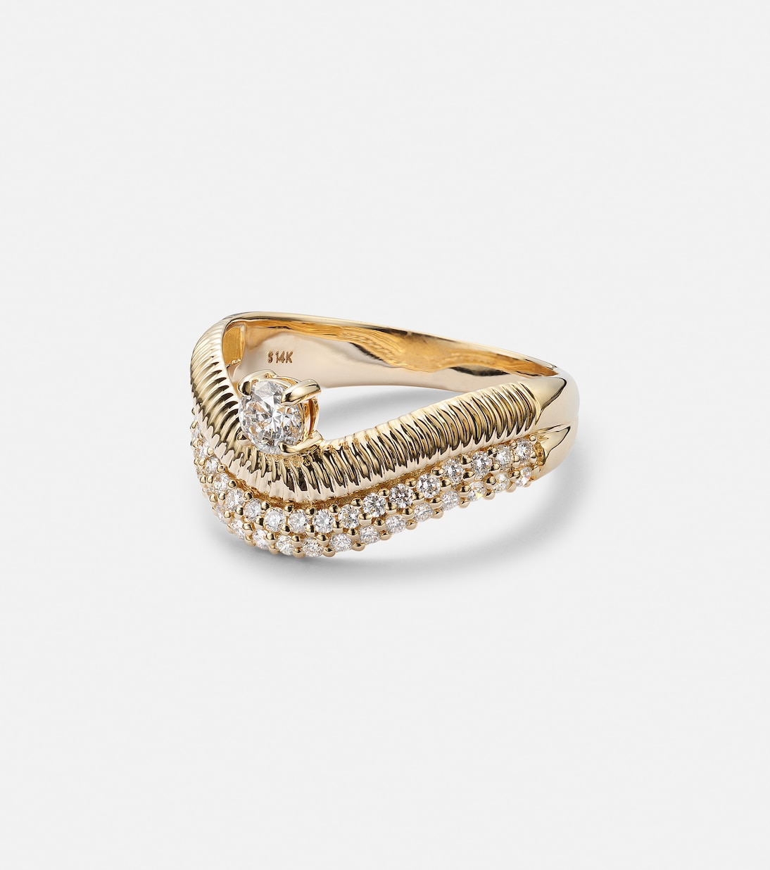 Bague Anjelica en or 14 ct et diamants | Stone and Strand