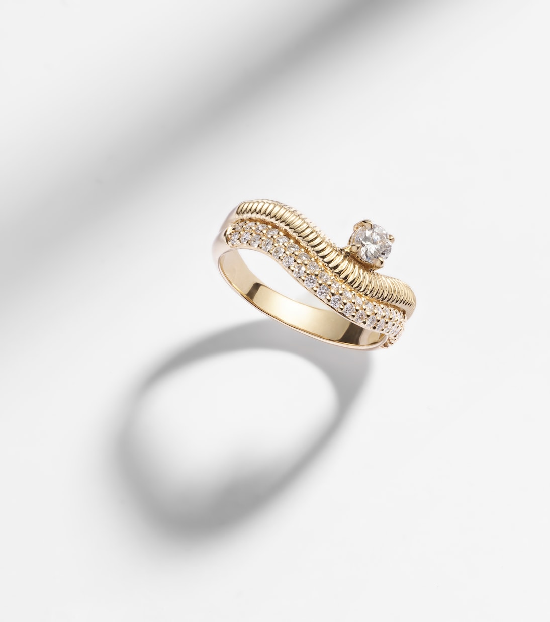 Bague Anjelica en or 14 ct et diamants | Stone and Strand