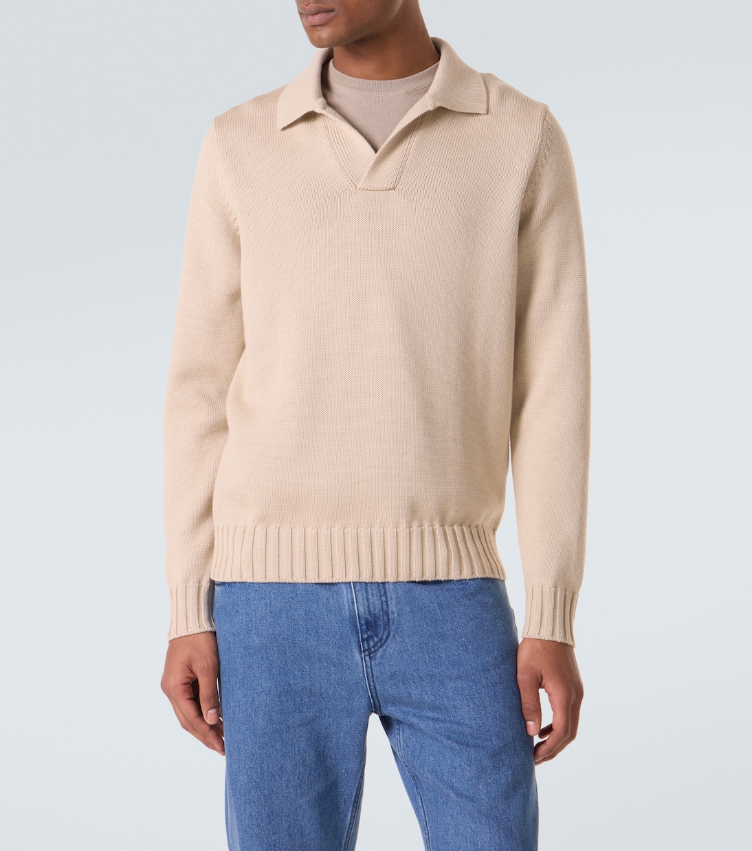 Wool polo sweater | Thom Sweeney