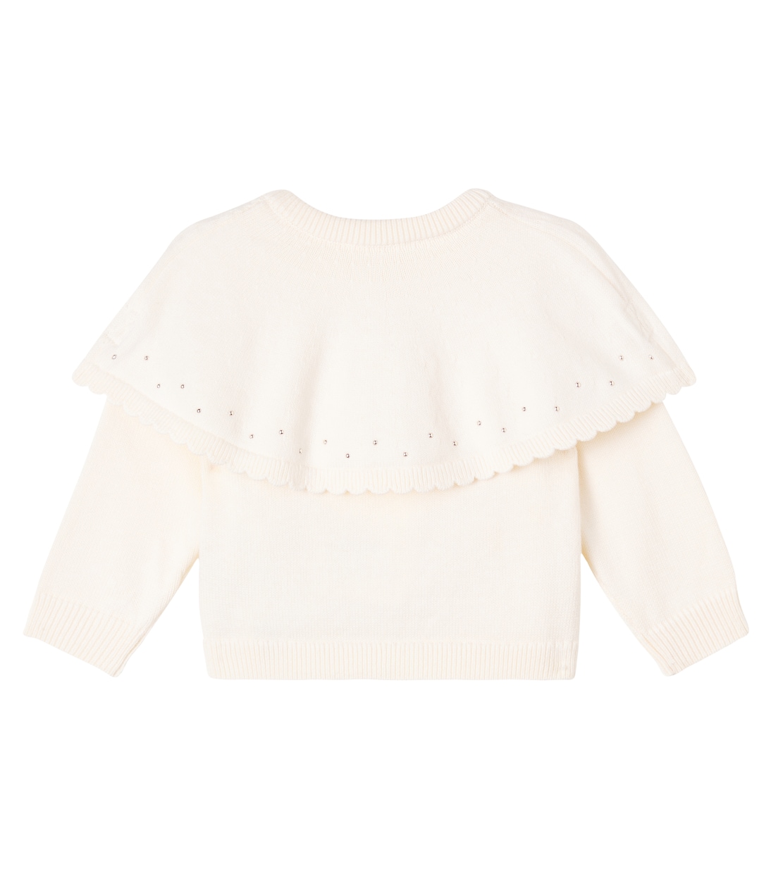 Baby - Cardigan in cotone e lana con decorazioni | Chloé Kids
