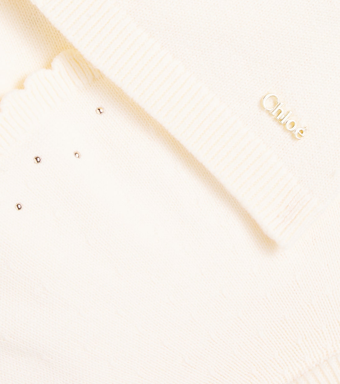 Baby - Cardigan in cotone e lana con decorazioni | Chloé Kids
