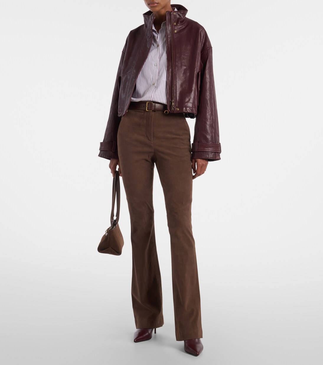 Bateman cropped leather jacket | Veronica Beard